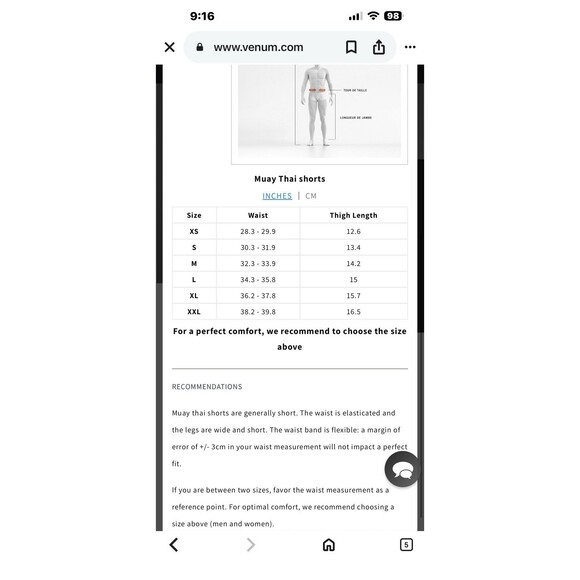 Venum Muay Tai Shorts Men's Size L Large MMA Fighter Absolute 2.0 - Picture 10 of 10